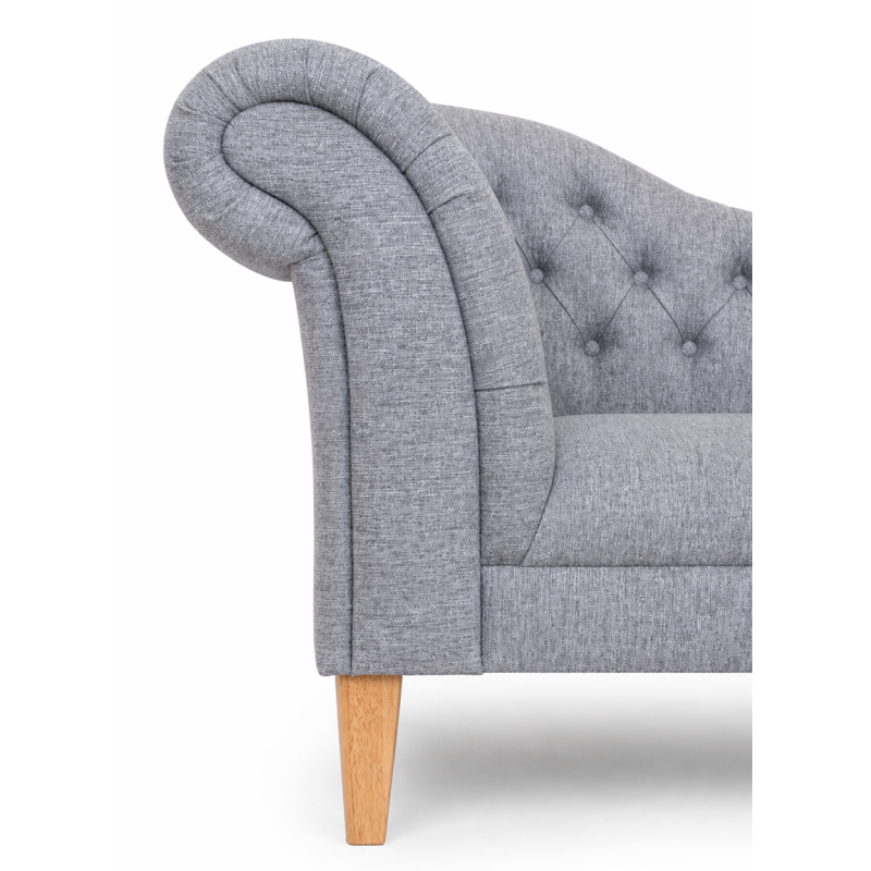 60" Large Deep Buttoned Chaise Longue