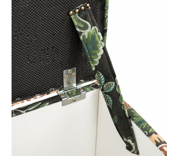 Clearance Storage Bench Stool in Cantaloupe Forest Fabric