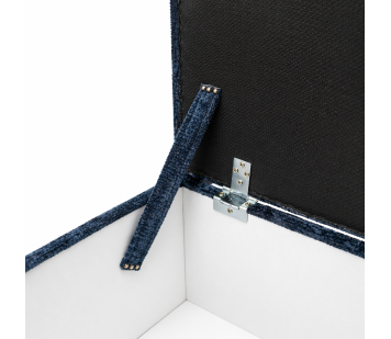 Clearance Storage Bench Stool in a Combination of Navy Lusaka & Celadon Fabrics