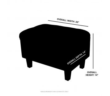 Clearance Storage Ottoman in a Premium Chenille Fabric