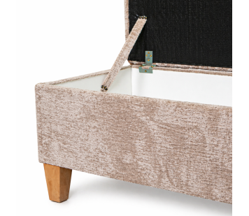Clearance Storage Bench Stool in a Combination of Oat Lusaka & Celadon Fabrics