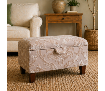Clearance Storage Ottoman in a Premium Chenille Fabric