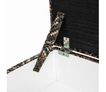 Clearance Small Dressing Table Stool in a Luxor Lava Charcoal Fabric