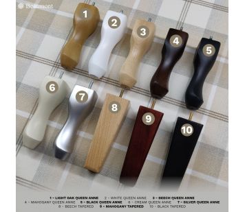 52" Medium Buttoned Chaise Longue in Aqua Clean Scala Navy Fabric