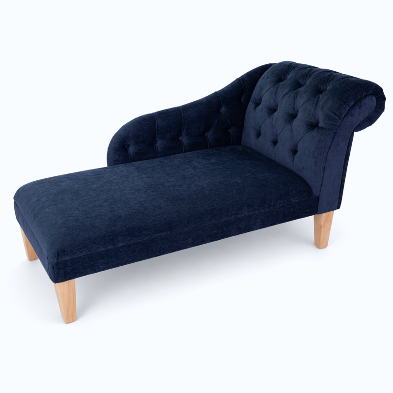 52" Medium Buttoned Chaise Longue - angle
