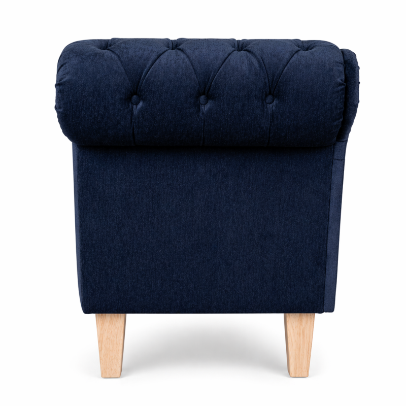 52" Medium Buttoned Chaise Longue - side