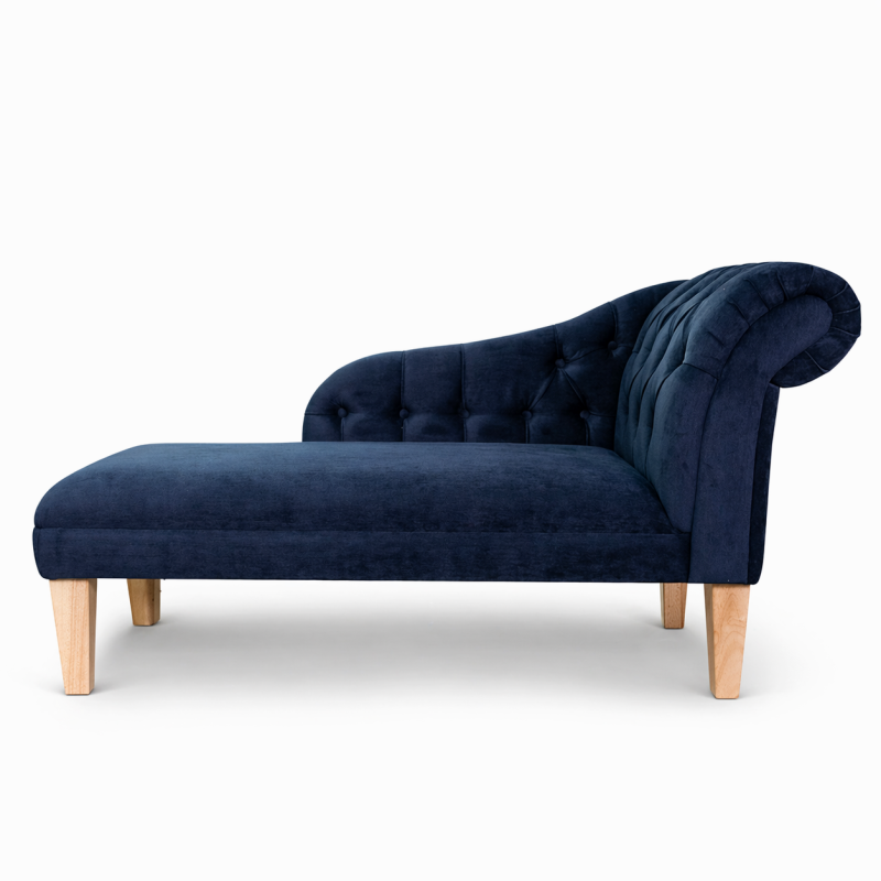 52" Medium Buttoned Chaise Longue - front