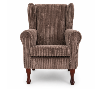 Clearance Standard Wingback Westoe Chair in Brown Jumbo Cord