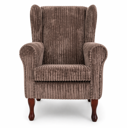 Clearance Standard Wingback Westoe Chair in Brown Jumbo Cord