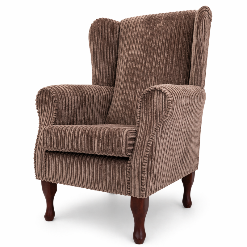 Clearance Standard Wingback Westoe Chair in Brown Jumbo Cord