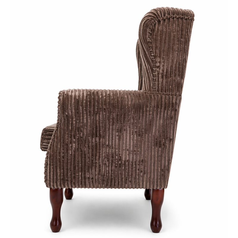 Clearance Standard Wingback Westoe Chair in Brown Jumbo Cord