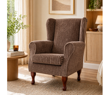 Clearance Standard Wingback Westoe Chair in Brown Jumbo Cord