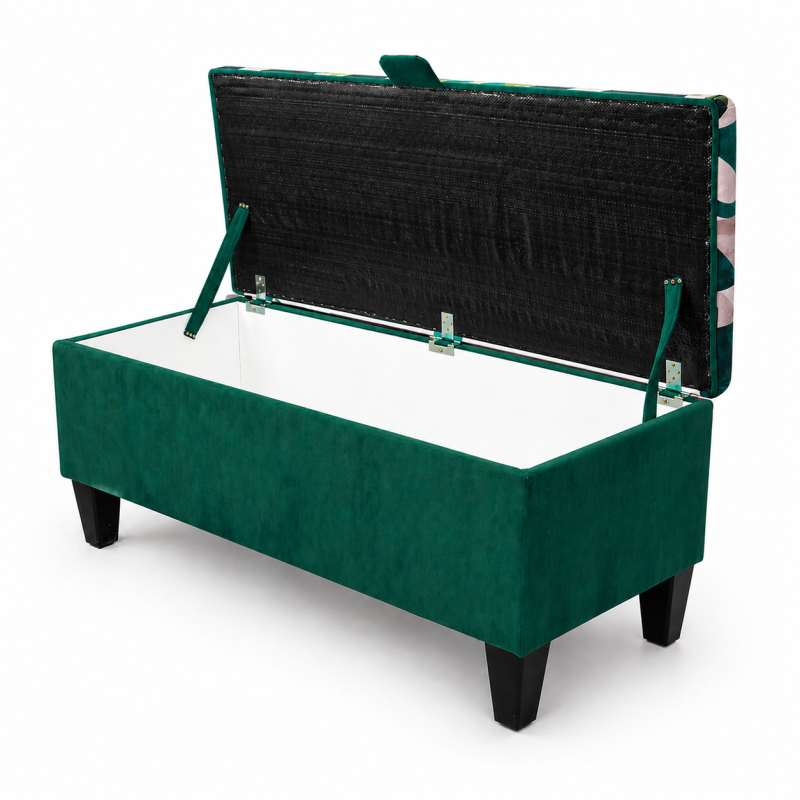 Clearance Storage Bench Stool - opened Clearance Storage Bench Stool - opened