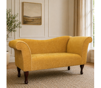 Clearance Chaise Sofa in a Pimlico Crush Corn Fabric