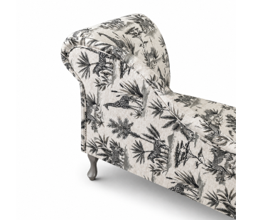 70" Large Chaise Longue in Fryetts Safari Natural Fabric