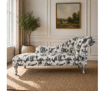 70" Large Chaise Longue in Fryetts Safari Natural Fabric