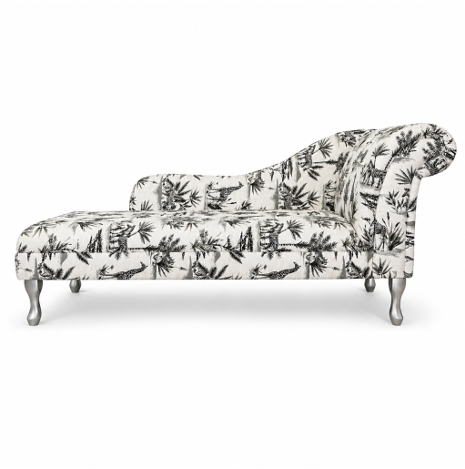70" Large Chaise Longue in Fryetts Safari Natural Fabric