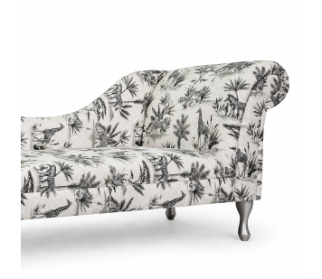 70" Large Chaise Longue in Fryetts Safari Natural Fabric