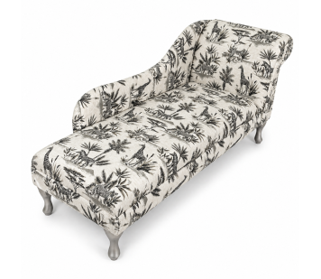 70" Large Chaise Longue in Fryetts Safari Natural Fabric