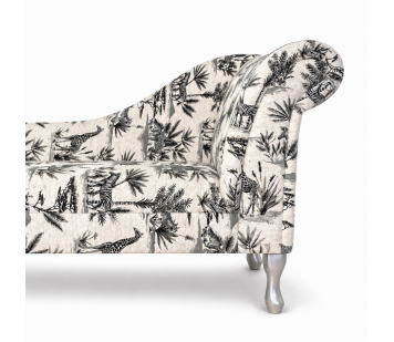 70" Large Chaise Longue in Fryetts Safari Natural Fabric