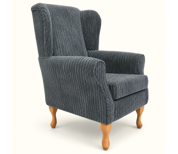 Clearance Standard Wingback Westoe Chair in Grey Jumbo Cord