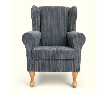 Clearance Standard Wingback Westoe Chair in Grey Jumbo Cord