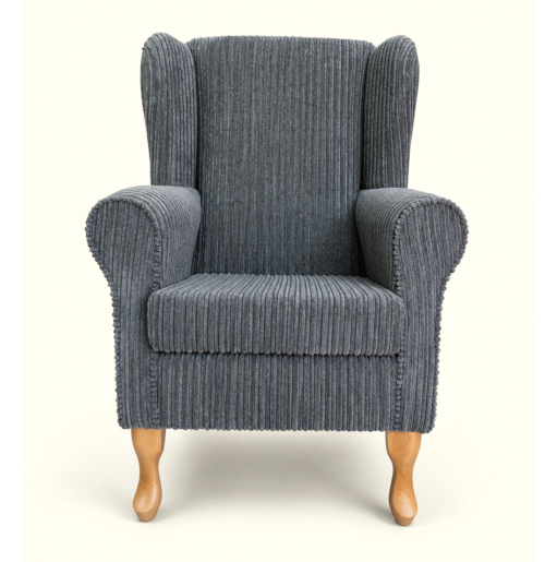 Clearance Standard Wingback Westoe Chair in Grey Jumbo Cord