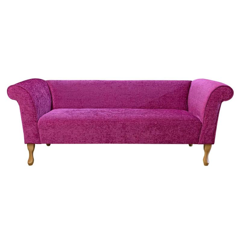 Clearance Compact 3 Seater Sofa in Carlton Fuchsia Fabric | Beaumont