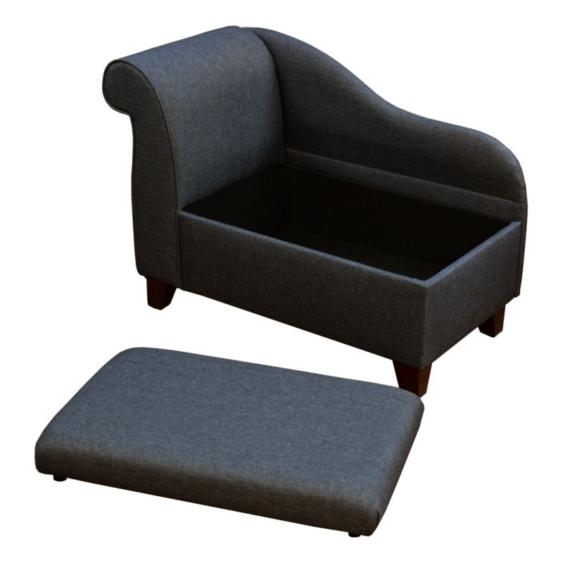 small grey chaise lounge with storage small grey chaise lounge with storage