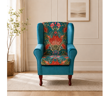 Clearance Standard Wingback Chair in a Combination Babooshka & Monaco Fabrics