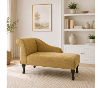Clearance 41" Chaise Longue in Pimlico Corn Fabric