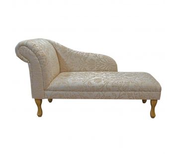 Clearance 52" Medium Chaise Longue in Woburn Medallion Gold Fabric