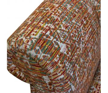 Clearance 52" Medium Chaise Longue in Lusaka Damask Motif Fabric