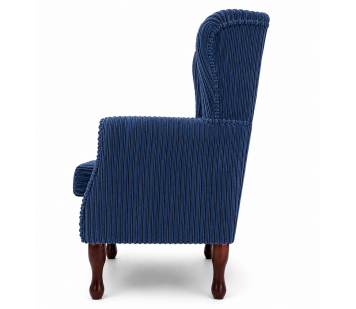 Clearance Standard Wingback Westoe Chair in Navy Jumbo Cord