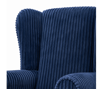 Clearance Standard Wingback Westoe Chair in Navy Jumbo Cord