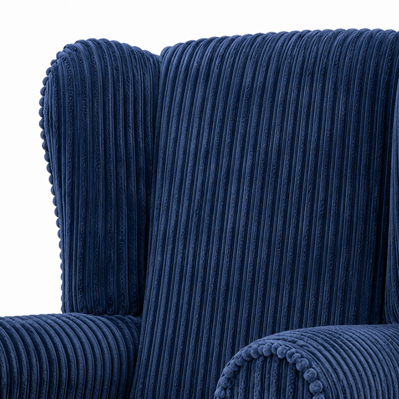 Clearance Standard Wingback Westoe Chair in Navy Jumbo Cord