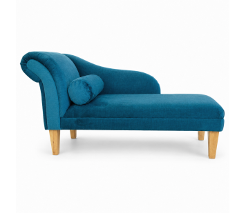 Medium Chaise Longue in a Destino Teal Easyclean Velvet