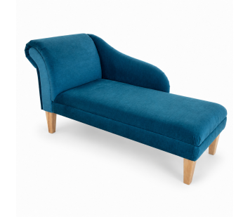 Medium Chaise Longue in a Destino Teal Easyclean Velvet