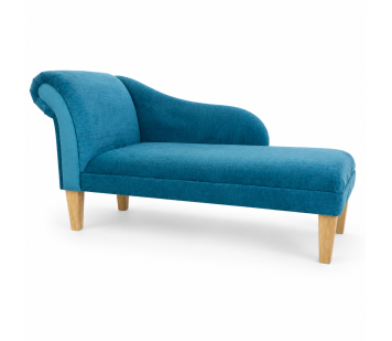 Medium Chaise Longue in a Destino Teal Easyclean Velvet
