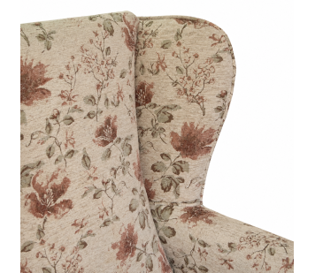Large High Back Chair in Camden Floral Pearl Fabric