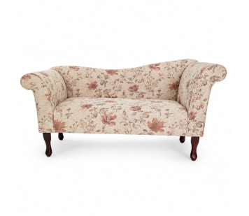 Designer Chaise Sofa in a Camden Floral Pearl Fabric