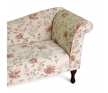 Designer Chaise Sofa in a Camden Floral Pearl Fabric