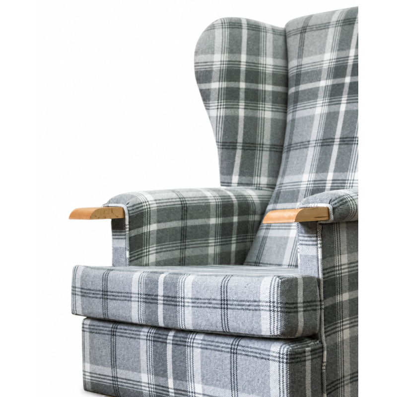 Luxe Kensington Orthopaedic Armchair in Balmoral Dove Grey | Beaumont Luxe Kensington Orthopaedic Armchair in Balmoral Dove Grey | Beaumont