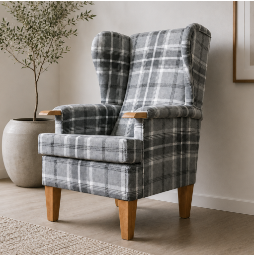 Kensington Orthopaedic Armchair in Balmoral Dove Grey Fabric