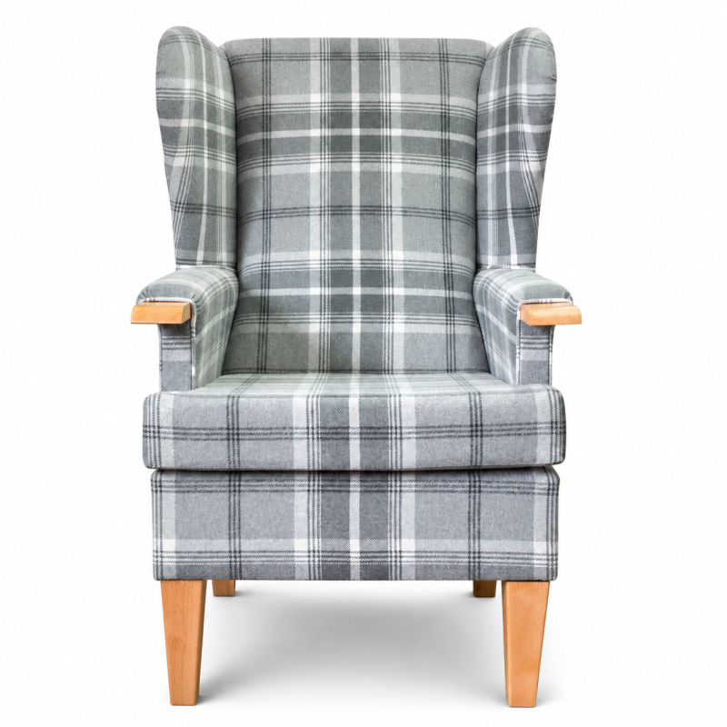 Kensington Orthopaedic Armchair in Balmoral Dove Grey Fabric Kensington Orthopaedic Armchair in Balmoral Dove Grey Fabric