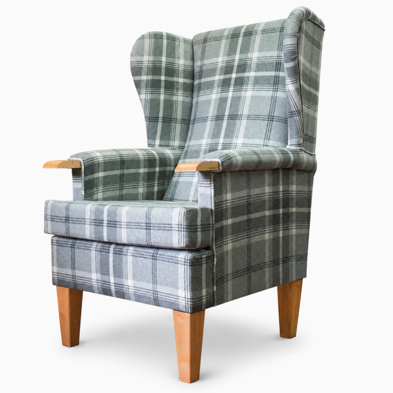 Kensington Orthopaedic Armchair in Balmoral Dove Grey Fabric Kensington Orthopaedic Armchair in Balmoral Dove Grey Fabric