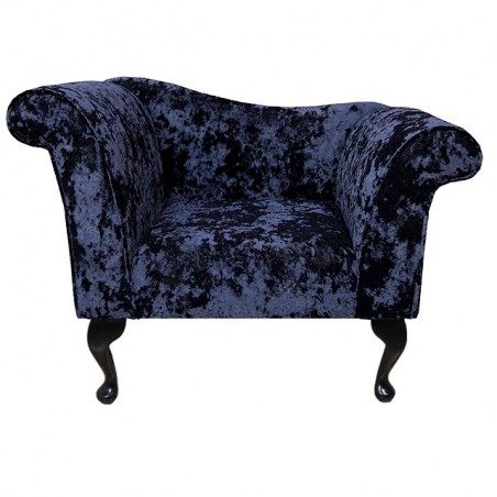 Designer Chaise Chair in a Lustro Night Fabric - LUS1324