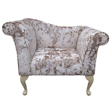 LUXE Designer Chaise Chair in a Lustro Opal Fabric