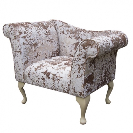 Designer Chaise Chair in a Lustro Opal Fabric - LUS1303