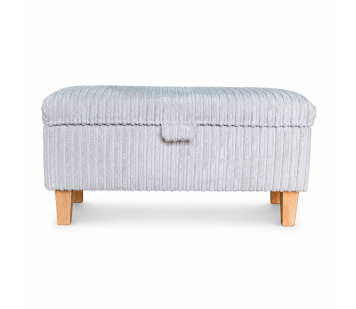 Storage Footstool in Beige Jumbo Cord Fabric